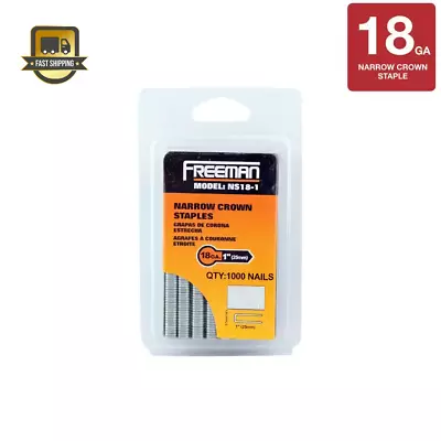 1 In. 18-Gauge Glue Collated Narrow Crown Staples (1000 Count) • $10.23