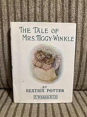 The Tale Of Mrs Tiggy-Winkle By Beatrix Potter 1905 F Warne & Co. W/DJ Excellent • $23.99