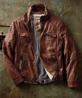 Men's Zamora Leather Jacket Genuine Leather • $189