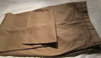 Men Pant Dress Big And Tall Khaki Size 44 Open Hem 4 Pocket 65 Poly 35 % Cotton • $13.41