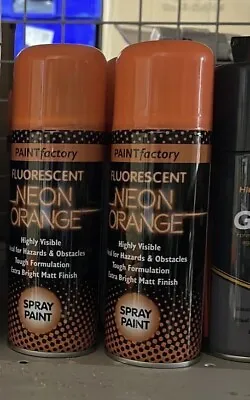 1x Neon Orange  Spray Paint Aerosol Matt Gloss Satin Primer Metal Wood Plastic • £5.99