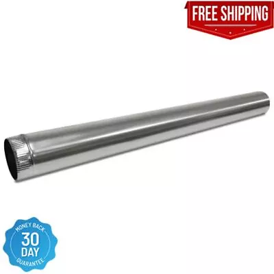 14 In. X 5 Ft. Round Metal Duct Pipe Galvanized Steel For Strength & Durability • $49.98