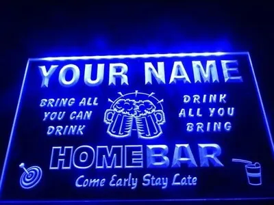 Personalized Custom LED Neon Light Sign Home Bar Beer Mugs Lamp Wall Art Décor • $24.95