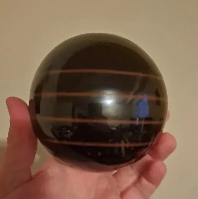 Zen Sphere Tranquility Ball 4  Inch Orb Vintage Glazed Garden Japanese Brown  • £8.75