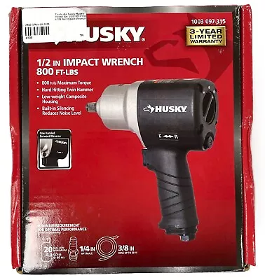 Husky 1/2  Pneumatic 800 FT-LBS Impact Wrench 1003 097 315 (E10031764) 6109 • $32.99