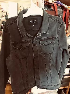 Men’s Vintage Stretch Denim Black Kenji Jacket XL • $22.49