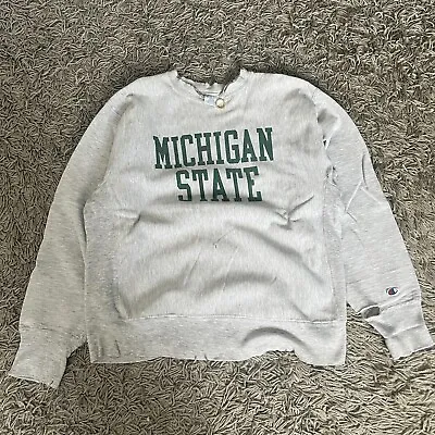 80s Vintage Champion Reverse Weave Sweatshirt Michigan State MSU Crewneck • $50