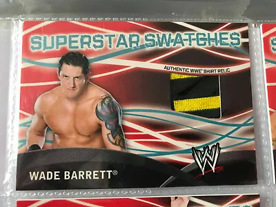 Wwe Topps 2011 Superstar Swatches Authentic Shirt Relic WADE BARRETT TWO COLORS • $21.26