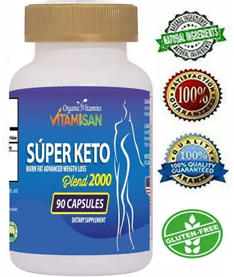 Keto Diet Pills BHB Ketone Blend Weight Loss Appetite Suppressant 90 Fat Burner • $12