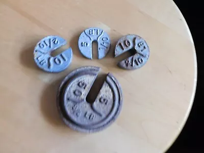 Vintage Grouping Of   Platform Farm  Scale Weights   4 Pcs--  Same Day Ship • $7.77