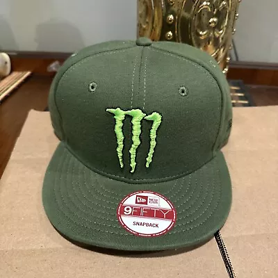 Monster Energy Athlete Only Hat Camo Green Jersey Snapback Free Shipping Skate • $45