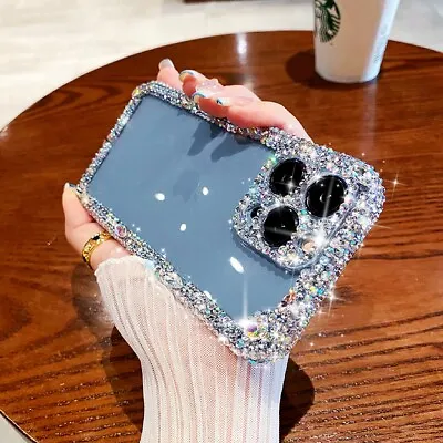 $14.99 • Buy For IPhone 15 14 13 Pro Max 12 11 XS XR 6 7 8 Luxury Bling Rhinestone Clear Case
