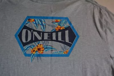 O'Neill T-Shirt Men's XL Short Sleeve Modern Fit Floral Graphic Gray Crewneck • $12.99