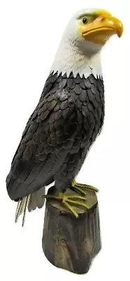 Metal Tin Majestic Bald Eagle On Tree Stump Log Raptor Bird Of Prey Hawk Falcon • $94.99