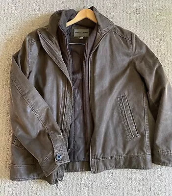 Men’s Johnston Murphy Waxed Cotton Bomber Jacket - Medium Double Collar • $99