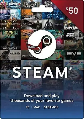 Steam Gift Card W/receipt $50 Steam Wallet Free Expedited Shipping Gaming • $118.98