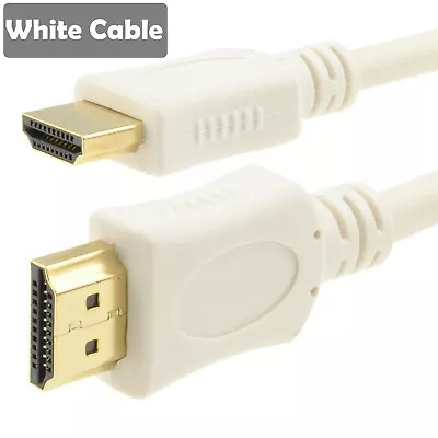 1m - 5m Metre HDMI Cable Fast Speed HD 4K 3D ARC 1080p For PS3-4 XBOX SKY TV WHT • £3.99