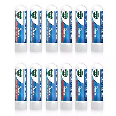 Vicks Inhaler For Fast Relief In Nasal Congestion Blocked Nose Pack 3|6|12 |24 • $9.81