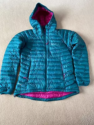 Rab Microlite Down Jacket With Hood Size 12 Womens Pertex Quantum • £90