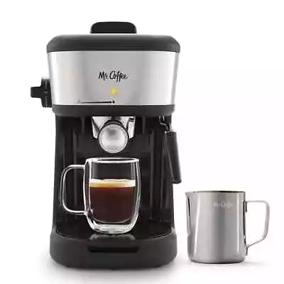 Mr. Coffee Steam Espresso Maker With Stainless Steel Frothing Pitcher For Home • $46.99