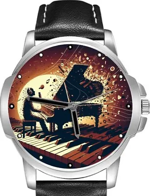 Piano Lover Unique Design Art Unisex Beautiful Wrist Watch UK Fast • £31.94