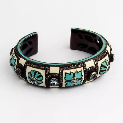 Matthew Campbell Laurenza Fine Enamel Genuine Gemstone Bracelet Sterling Silver • $464