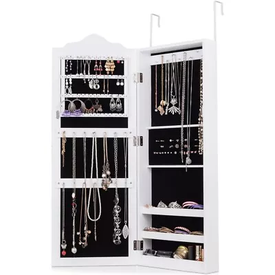 Armoire Wall-mounted Jewellery Cabinet Door Hanging Full Length Mirror • £49.95