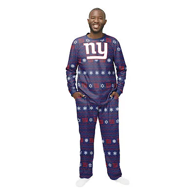 FOCO Men's NFL New York Giants Primary Team Logo Ugly Pajama Set • $59.95