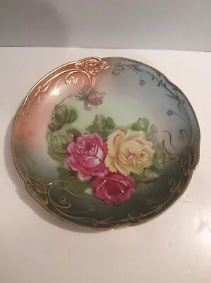 Antique  C. T.  Germany  Hand Painted Floral  12  Plate • $40