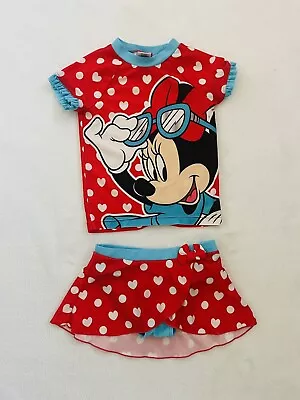 Baby Bathing Suit 2 Piece Toddler Disney Minnie Mouse Size 2T Kids Swim Suit • $15