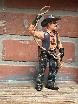 Vintage American Western Cowboy Figure 7”  Hat Lasso Gun Vest Realistic Toy • $39