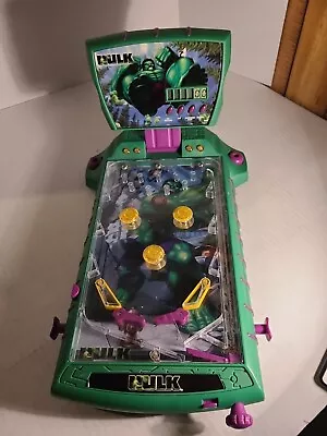 Incredible Hulk Comics Marvel Mini Tabletop Pinball Machine 2003 WORKS WELL • $39.95