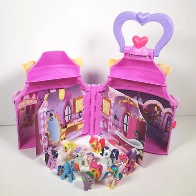 My Little Pony Portable Castle Playset & 10 Ponies Hasbro House Boutique 2014  • £19.99