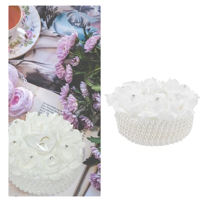 Bow Knot Pillow Box White Ring Bearer Pillow Pillowcase Small Bride • £11.65