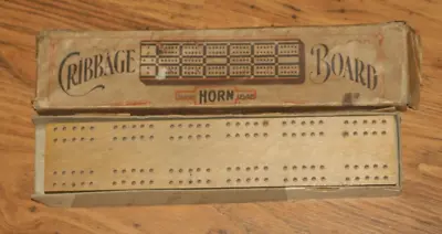 VINTAGE 1941 HORN BRAND Cribbage Board • $5.09