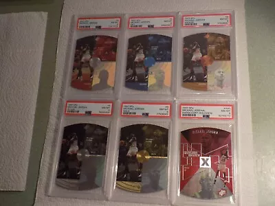 Michael Jordan 1997 Spx Psa Graded 5 Card Parallel Die Cut Set & Holo. Hardcourt • $3200