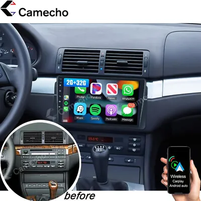 Apple Carplay Wifi Car Stereo FM Radio Fit BMW E46/318i/320i/323i/325i/328i/330i • $139.99