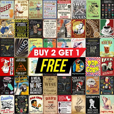 £3.45 • Buy Metal Tin Signs Vintage Retro Pub Home Bar Man Cave Garage Shed Beer Sign