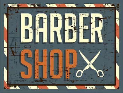 HAIRDRESSER BARBERSHOP KITCHEN RETRO LOOK SIGN Metal RETRO BATHROOM  A5 A4 A3 • £5.49