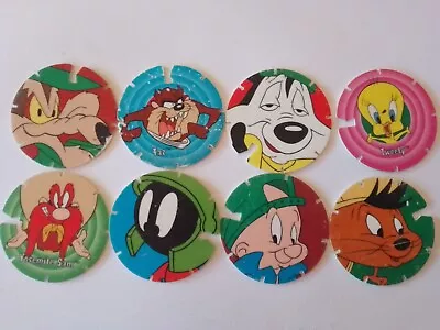 Tazo Pog Dizk Bulk Lot - 8x Looney Tunes Techno 1995 *T014* • $0.75