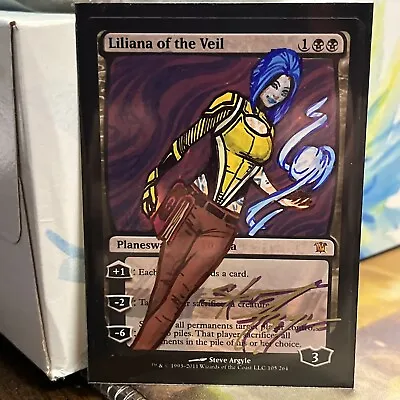 Liliana Of The Veil Altered And Signed By Steve Argyle Mtg  • $175