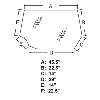 284947A2 Upper Rear Glass Fits Case-IH Tractor Models CX50 CX60 CX70 + • $454.99