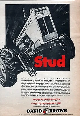 1969 David Brown Model 1200 Tractor  Stud  Original Print Ad • $16.47