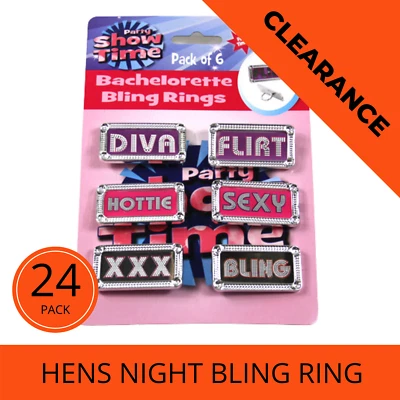23 X HENS NIGHT BLING RINGS Hens Party Bachelorette Party Wedding Toys Favours • $41.99