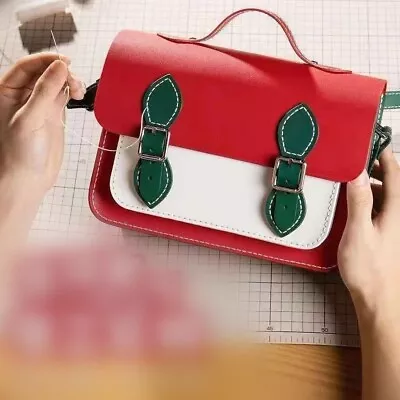 1 Set DIY Shoulder Bag Making Precut Leather Materials Women Satchel Sewing • £11.47