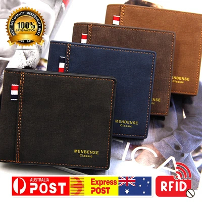$11.99 • Buy Waterproof RFID Blocking Leather Wallet ID Purse Men's Cash Credit Card Holder