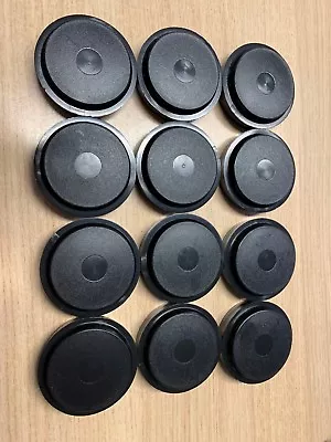 £5.90 • Buy 12 X LARGE BLACK CASTOR CUPS Carpet/Floor Chair/Sofa Furniture Protectors Caster
