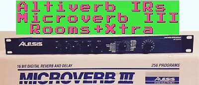 Alesis Microverb III * ROOMS *+FREE XTRA  ALTIVERB IRs (MidiverbQuadraverb)  • $2.99