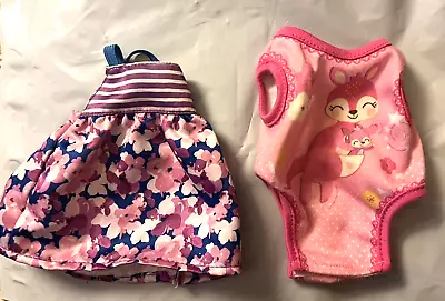 2 Baby Alive Doll Clothes-flower & Stripe Dress & Kangaroo Sunsuit • $7.99