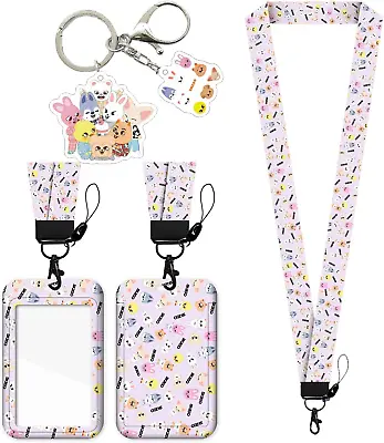 Stray Kids Merch Set SKZOO ID Badge Holder With Lanyard Keychain Stray Kids Gif • $9.40